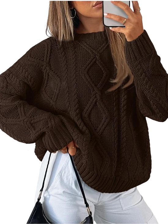 Sweaters - NWOT 🤎 Espresso Cable Knot Cotton Blend Sweater